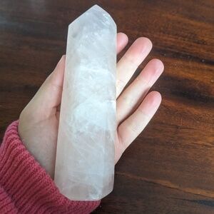Rose Quartz Crystal Tower